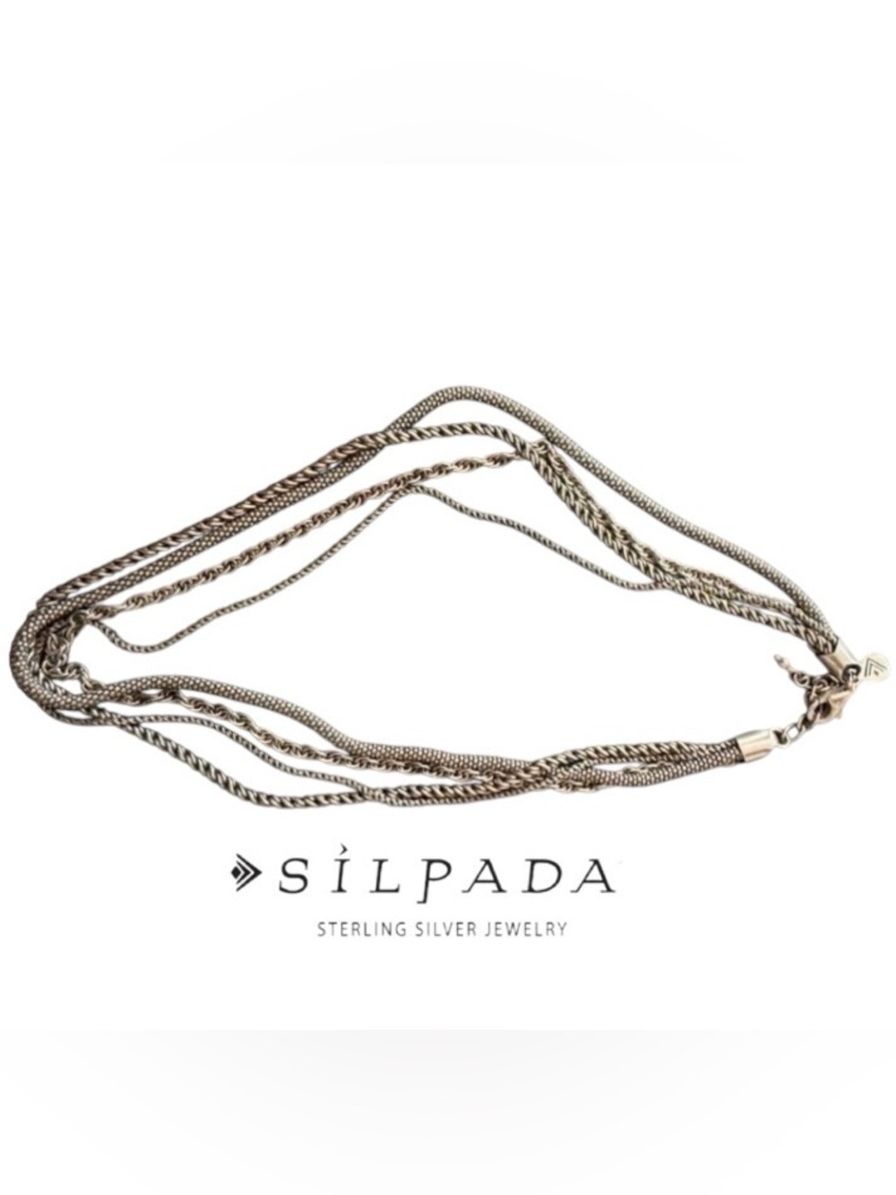 Silpada Sterling Silver Four-Strand Oxidized Necklace